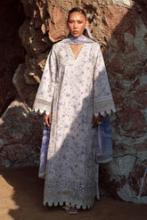 Zircon | 3Pc Unstitched Suit Lawnkari Summer Together By Afrozeh